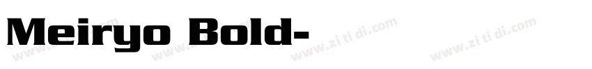 Meiryo Bold字体转换